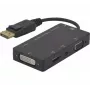 Hypertec 127377-HY Προσαρμογέας καλωδίου βίντεο, DisplayPort, DVI-D + VGA (D-Sub) + HDMI, μαύρος