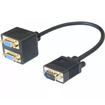 Hypertec 137036-HY Καλώδιο VGA 0,3 m VGA (D-Sub) 2 x VGA (D-Sub) μαύρο