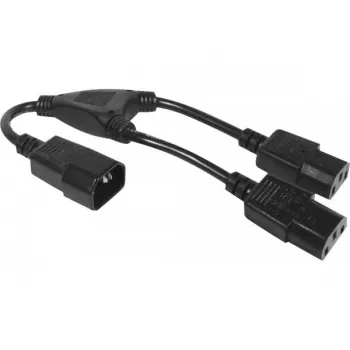 Hypertec 808430-HY καλώδιο τροφοδοσίας μαύρο 0,3 m υποδοχή C14 2 x υποδοχή C13