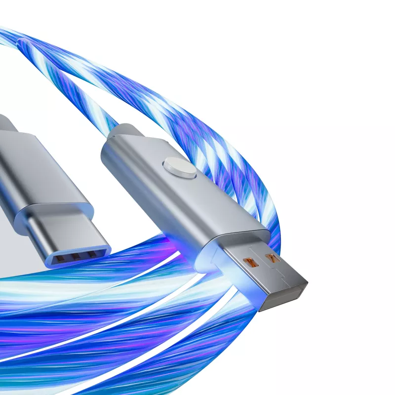 Oniverse Καλώδιο USB-A σε USB-C Quick Charge με LED - 2 μέτρα - λευκό (Multiplatform)