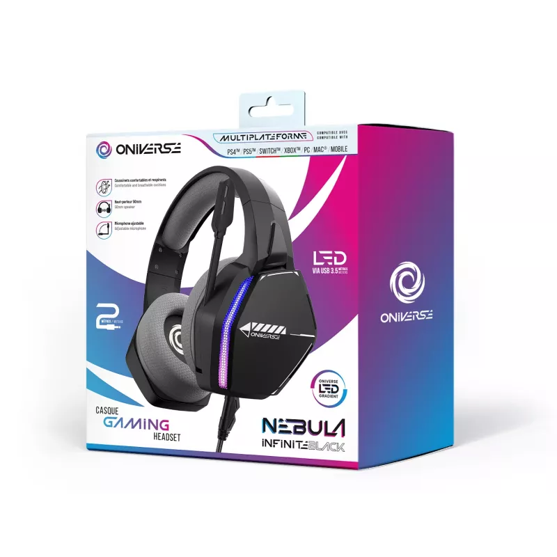 Oniverse Gaming Headset Nebula - Infinite μαύρο (Multiplatform)