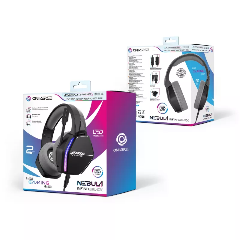Oniverse Gaming Headset Nebula - Infinite μαύρο (Multiplatform)