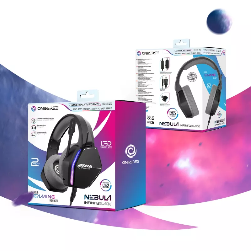 Oniverse Gaming Headset Nebula - Infinite μαύρο (Multiplatform)