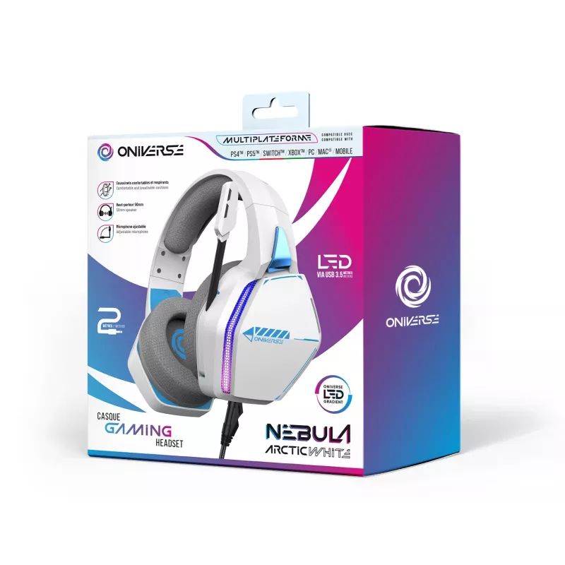 Oniverse Gaming-Headset Nebula - Arctic White (Πολλαπλών πλατφορμών)