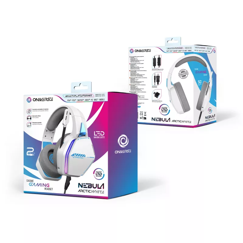Oniverse Gaming-Headset Nebula - Arctic White (Πολλαπλών πλατφορμών)