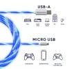 Oniverse Καλώδιο φόρτισης Micro-USB με LED – 2 μέτρα – Λευκό (Multiplattform)