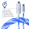 Oniverse Καλώδιο γρήγορης φόρτισης USB-C σε USB-C – 2 μέτρα – LED (Multiplattform)