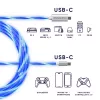 Oniverse Καλώδιο γρήγορης φόρτισης USB-C σε USB-C – 2 μέτρα – LED (Multiplattform)