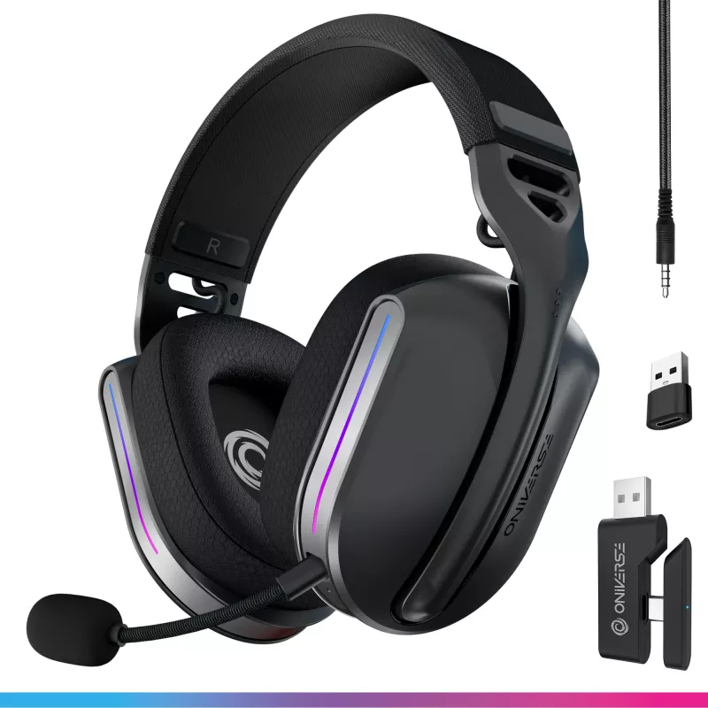 Oniverse Ασύρματο Gaming Headset Polaris - Eclipse Μαύρο (Multiplattform)