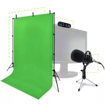 Steelplay Pro Hd Πακέτο streaming 4 σε 1, 2 MP, 1920 x 1080 Pixel, Full HD, 25 fps, USB 2.0, Μαύρο, Ανοξείδωτο ατσάλι