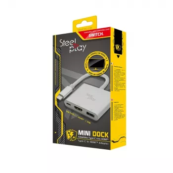 Steelplay Mini Dock - Προσαρμογέας HDMI (Switch), USB Type-C, Έξοδος HDMI