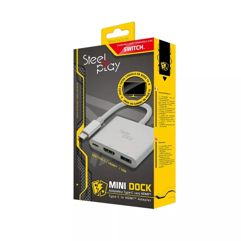 Steelplay Mini Dock - Προσαρμογέας HDMI (Switch), USB Type-C, Έξοδος HDMI