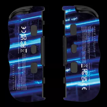 Lexip X CRUNCHYROLL - LEVEL UP WL TWIN PADS, Gamepad, Nintendo Switch 2, D-pad, Πλήκτρα κατεύθυνσης, Αναλογικό / Ψηφιακό, Ασύρματο, Μαύρο, Μπλε