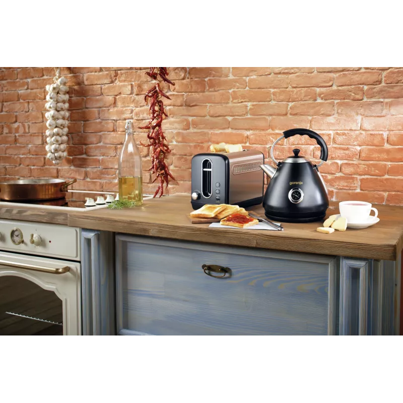 Gorenje T1100CLBK 6 2 φέτες 1100 W μαύρο