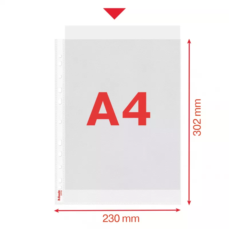 Esselte Plastlomme A4 75my διάφανο 100 τεμ.