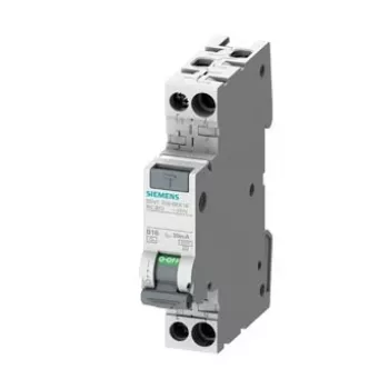 Siemens 5SV1316-7KK16 Μικροαυτόματος διακόπτης προστασίας γραμμής Διακόπτης FI/LS (RCBO) Τύπου A 1P+N