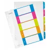 Leitz Διαχωριστικά Printable PP A4+ 1-5 WOW, Αριθμητικό ευρετήριο, Πολυπροπυλένιο (PP), A4 Maxi, 245 mm, 305 mm