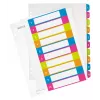 Leitz Διαχωριστικά Printable PP A4+ 1-10 WOW, Αριθμητικό ευρετήριο, Πολυπροπυλένιο (PP), Πολύχρωμο, Οριζόντιο, A4 Maxi, 245 mm