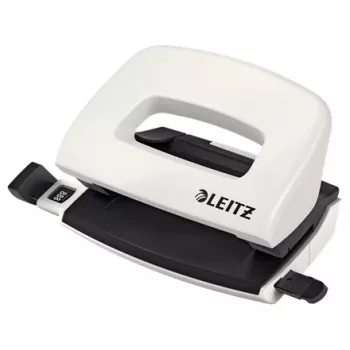 Leitz NeXXt Διακοπτικό WOW Mini 2 οπών / 10 φύλλα, 10 φύλλα, Λευκό, Μαύρο, Πλαστικό, 8 cm, 5,5 mm