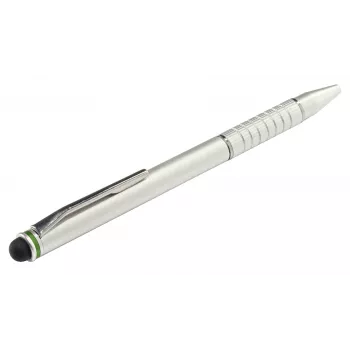 Leitz Στυλό Stylus 2 σε 1 Complete για συσκευές αφής, Universal, Όλες οι μάρκες, Ασημί, iPad, Αλουμίνιο, Σιλικόνη, 10 g
