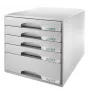 Leitz Drawer cabinet Plus 5-drawer, 5 συρτάρια, πλαστικό, γκρι, 287 x 363 x 270 mm