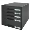 Leitz Schubladenschrank Plus με 5 συρτάρια, 5 συρτάρι(α), Πλαστικό, Μαύρο, 287 x 363 x 270 mm