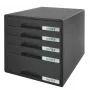 Leitz Schubladenschrank Plus με 5 συρτάρια, 5 συρτάρι(α), Πλαστικό, Μαύρο, 287 x 363 x 270 mm