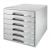 Leitz Schubladenschrank Plus 6 συρτάρια, 6 συρτάρι(α), Πλαστικό, Γκρι, 287 x 363 x 270 mm