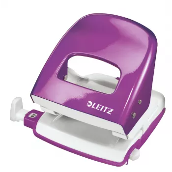 Leitz NeXXt Locher WOW 5008 μέταλλο 2 οπών / 30 φύλλα, 30 φύλλα, μωβ, μέταλλο, 8 cm, 5,5 mm, A5