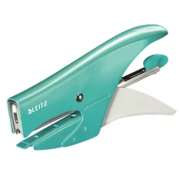 Leitz WOW συρραπτικό, 15 φύλλα, τυρκουάζ, P2, Νο. 10, 80 g/m², 4,95 cm, πίσω