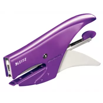 Leitz WOW συρραπτικό, 15 φύλλα, βιολετί, P2, Νο. 10, 80 g/m², 4,95 cm, πίσω