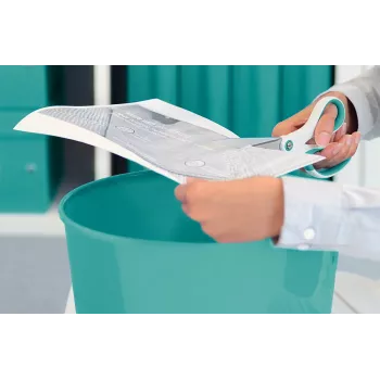 Leitz WOW Titanium ψαλίδι γραφείου 205 mm, ίσιο κόψιμο, μεμονωμένο, μπλε, λευκό, ανοξείδωτο ατσάλι, ψαλίδι γραφείου, τιτάνιο