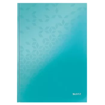 Leitz Notizbuch WOW A4 με γραμμές με σκληρό εξώφυλλο 90 g/80 φύλλα, μοτίβο, μπλε, A4, 80 φύλλα, 80 g/m², χαρτί με γραμμές