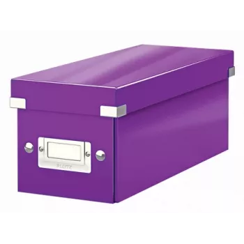 Leitz Click & Store WOW κουτί αποθήκευσης CD, μωβ, χαρτόνι, 440 g