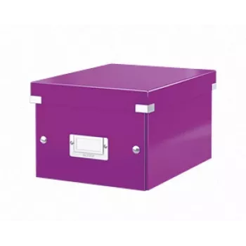 Leitz Click & Store WOW μικρό κουτί αποθήκευσης, μωβ, χαρτόνι, 540 g