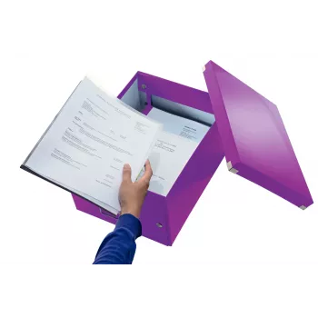 Leitz Click & Store WOW Medium Storage Box, μωβ, χαρτόνι, 16,7 L, 281 mm, 200 mm, 265 x 335 x 188 mm