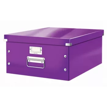 Leitz Click & Store WOW Large Storage Box, βιολετί, χαρτόνι, 1,28 kg