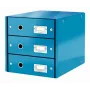 Leitz Click & Store WOW Schubladenschrank (3 συρτάρια), Μπλε, Χαρτόνι, 2,21 kg