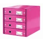 Leitz Click & Store WOW Schubladenschrank (4 συρτάρια), Ροζ, Χαρτόνι, 2,49 kg
