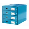 Leitz Click & Store WOW Schubladenschrank (4 συρτάρια), Μπλε, Χαρτόνι, 2,49 kg