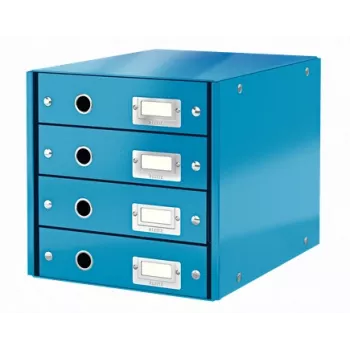 Leitz Click & Store WOW Schubladenschrank (4 συρτάρια), Μπλε, Χαρτόνι, 2,49 kg