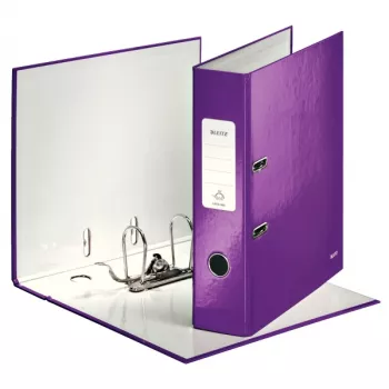Leitz Hebelordner 180° WOW POB/laminiert A4/80mm, A4, χαρτόνι, μωβ, 600 φύλλα, 80 g/m², 8 cm