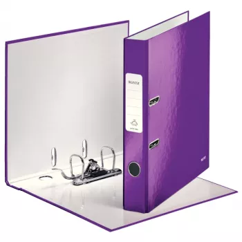Leitz Lever Arch File 180° WOW POB/Laminated A4/50mm, A4, χαρτόνι, μωβ, 350 φύλλα, 80 g/m², 5 cm