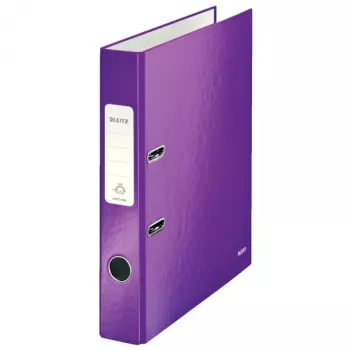 Leitz Lever Arch File 180° WOW POB/Laminated A4/50mm, A4, χαρτόνι, μωβ, 350 φύλλα, 80 g/m², 5 cm
