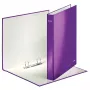 Leitz Ringbuch WOW laminiert A4+ 2DR/25mm, A4, χαρτόνι, βιολετί, λευκό, 250 φύλλα, 80 g/m²
