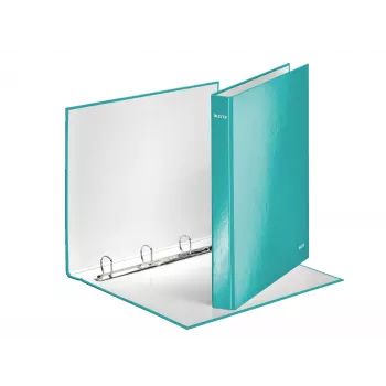 Leitz Ringbinder WOW laminiert A4+ 4DR/25mm, A4, χαρτόνι, μεταλλικό, τυρκουάζ, 230 φύλλα, 80 g/m², 2,5 cm