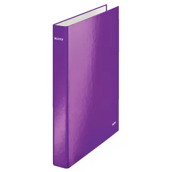 Leitz Ringbinder WOW Laminierte A4+ 4DR/25mm, A4, χαρτόνι, μεταλλικό, βιολετί, 230 φύλλα, 80 g/m², 2,5 cm