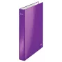 Leitz Ringbinder WOW Laminierte A4+ 4DR/25mm, A4, χαρτόνι, μεταλλικό, βιολετί, 230 φύλλα, 80 g/m², 2,5 cm