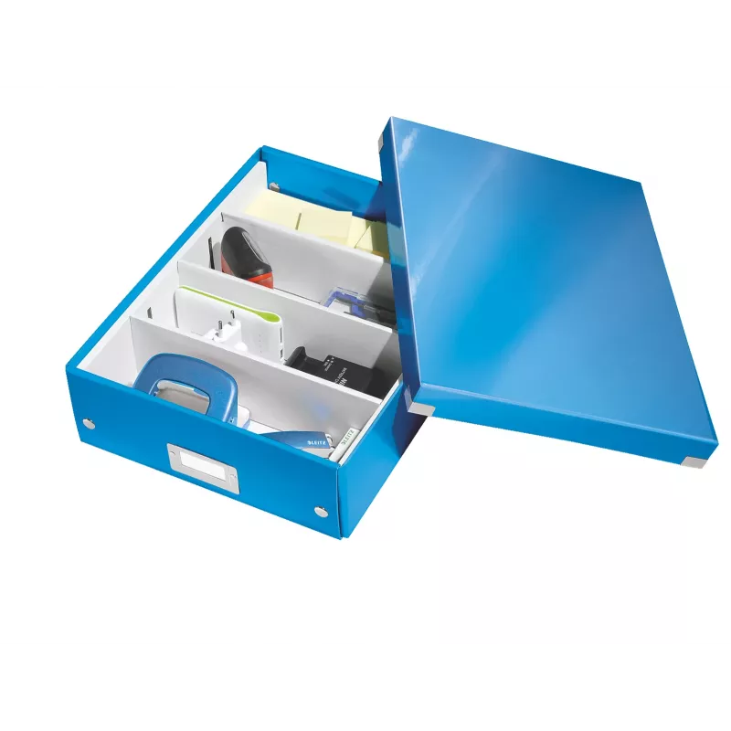 Leitz Click & Store WOW Μεσαίο κουτί αποθήκευσης, μπλε, χαρτόνι, 880 g