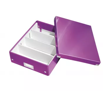Leitz Click & Store WOW Μεσαίο κουτί οργάνωσης, μωβ, χαρτόνι, 880 g